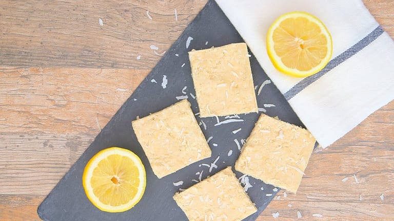 Lemon And Coconut Protein Bars That Taste Like Dessert