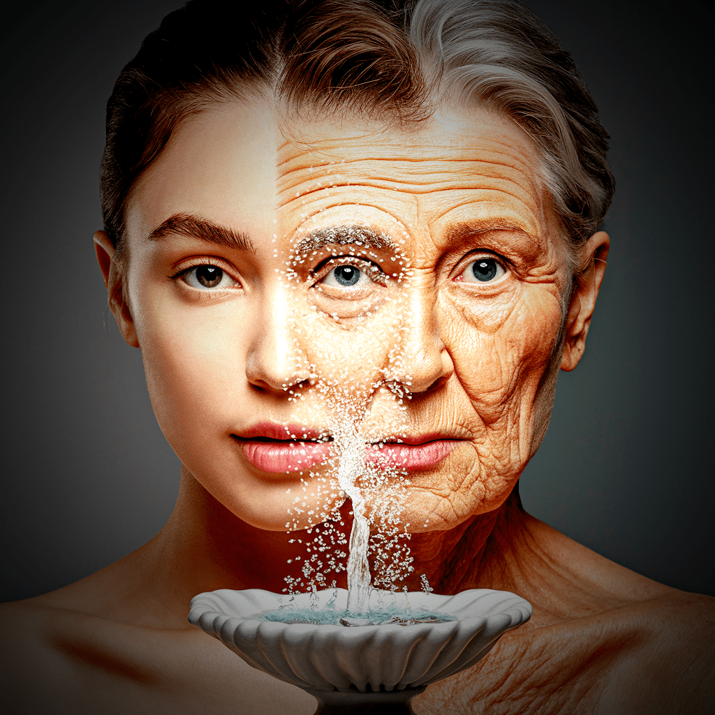 old and young woman